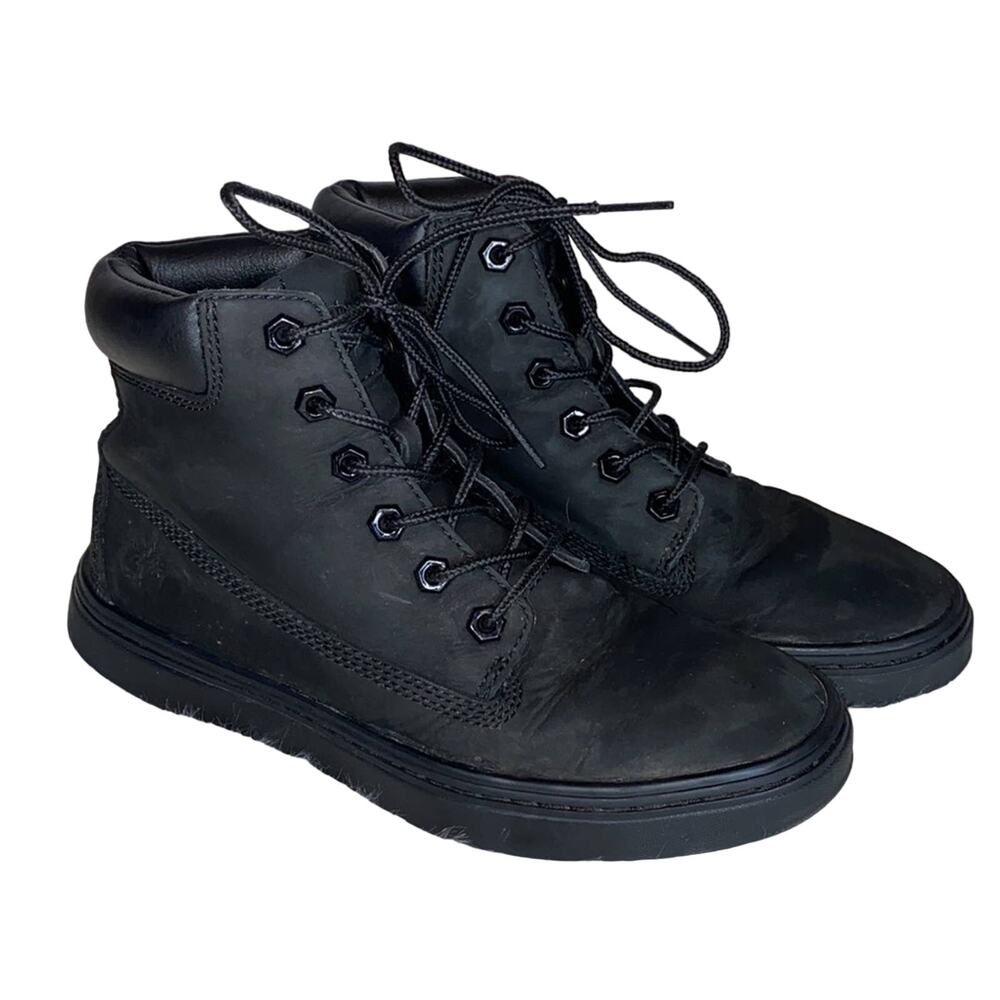 Timberland Black Londyn Leather Lace Up Sneakers 6